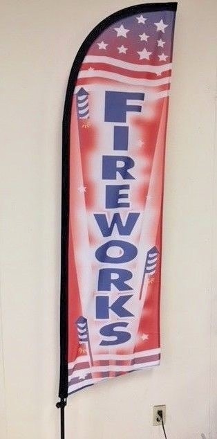 FIRWORKS FEATHER FLAG 7FT **FLAG ONLY***