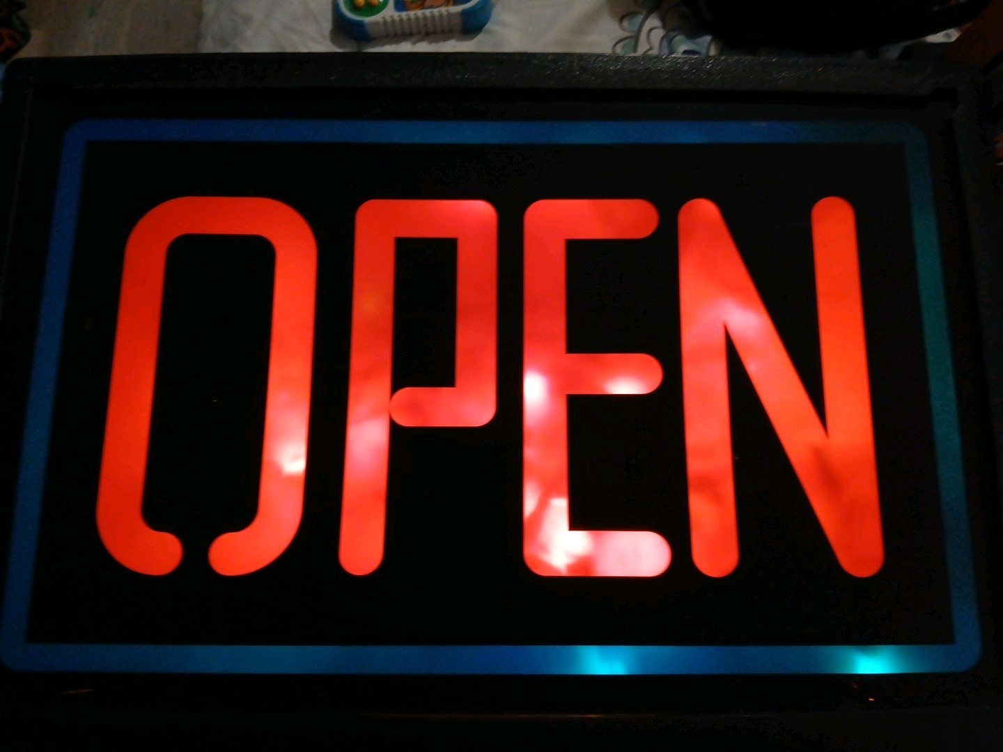 OPEN LED Light Open Sign Illuminated Store Sign 23 1/2&Prime; x 16&Prime; x 5” works