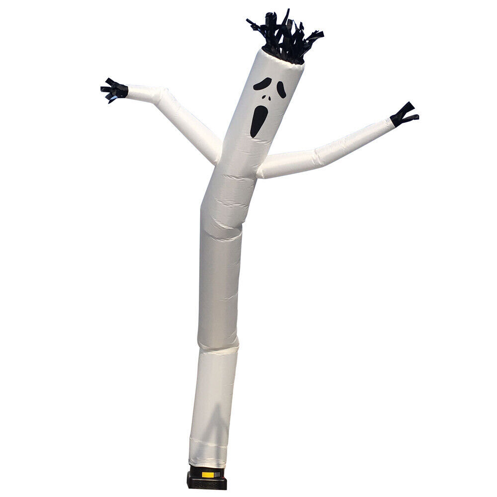 20Ft Inflatable Advertising Air Wind Tube Puppet White Ghost Wavy Man Dancer Gho