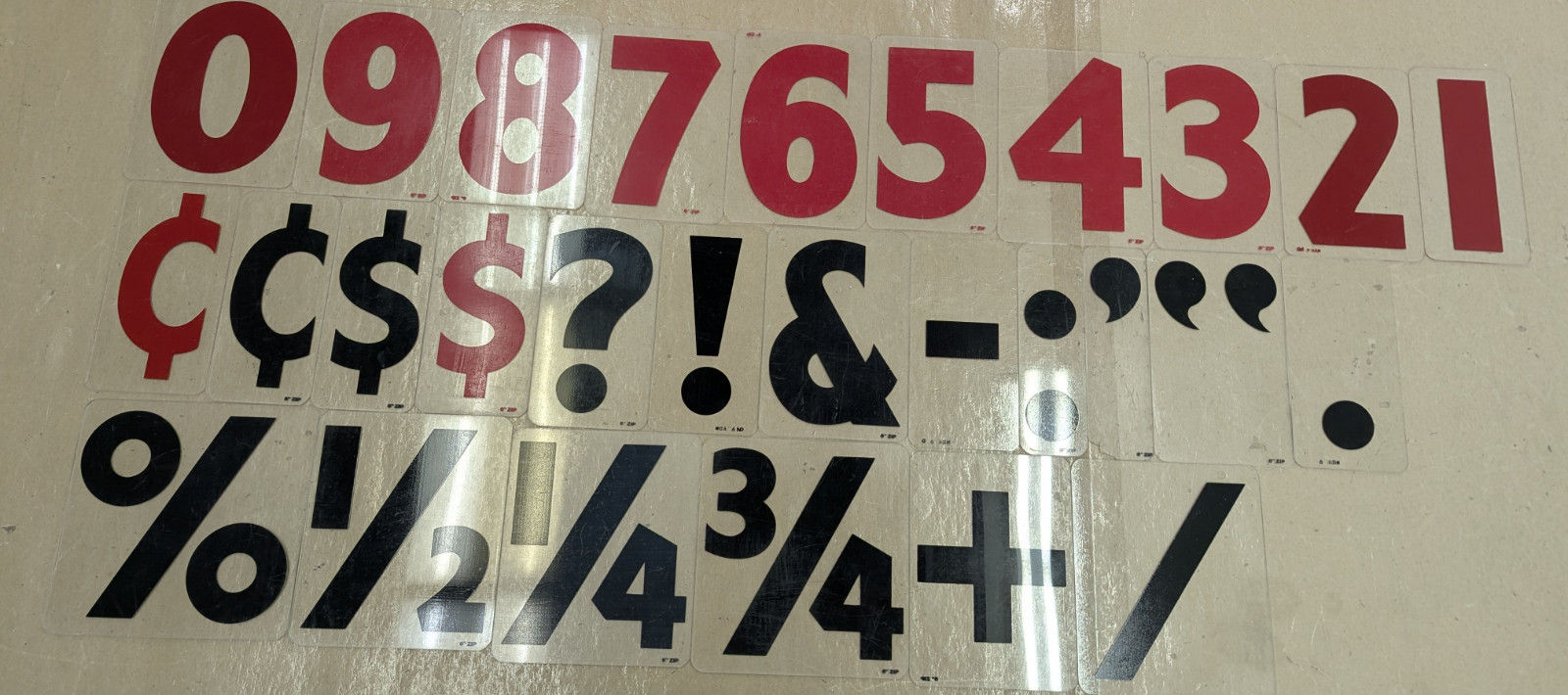 6&Prime; Acrylic Marquee Letters/Numbers/Symbols 450+ Pieces