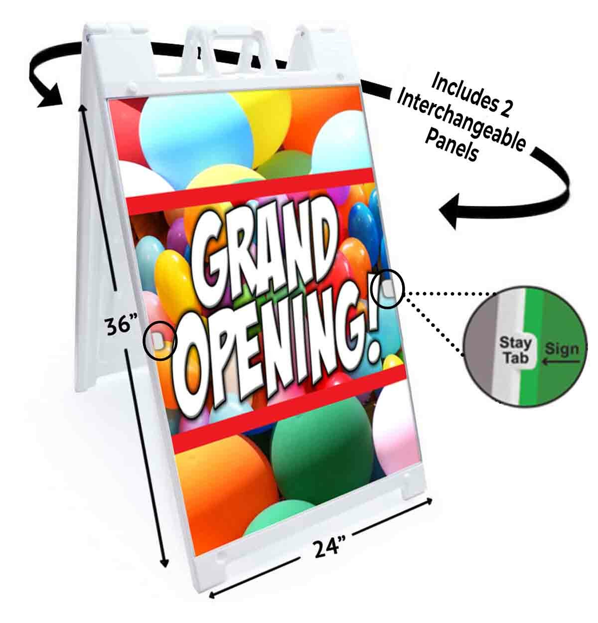 GRAND OPENING Signicade 24×36 Aframe Sidewalk Sign Banner Decal UNVEILING