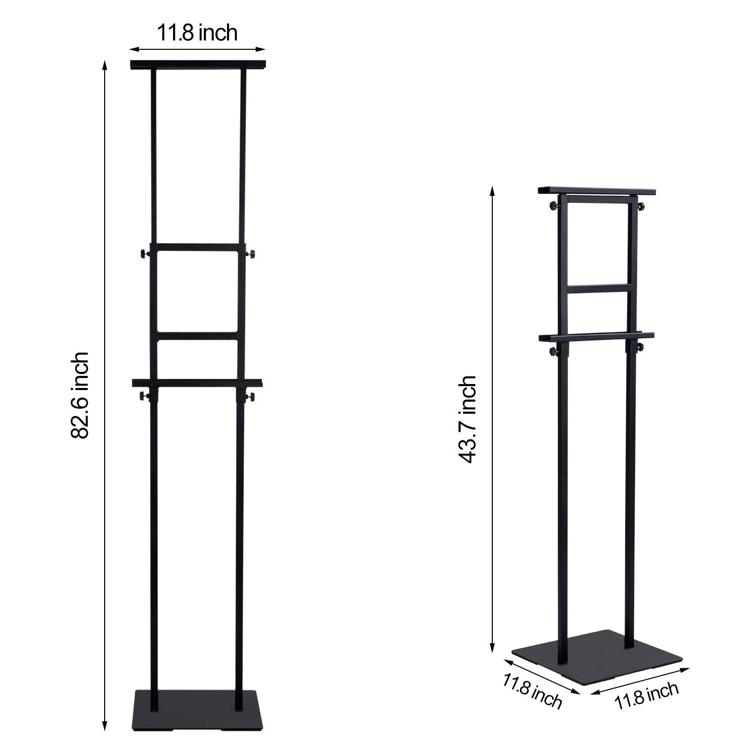 Klvied Heavy Duty Poster Stand with Non-Slip Mat Base, Adjustable Pedestal Si…