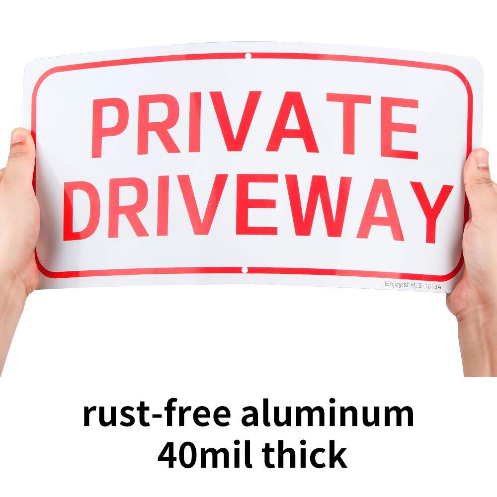 2 Pack Private Driveway Sign 14&Prime;x 7&Prime; .04&Prime; Aluminum Reflective Sign Rust Free Alu