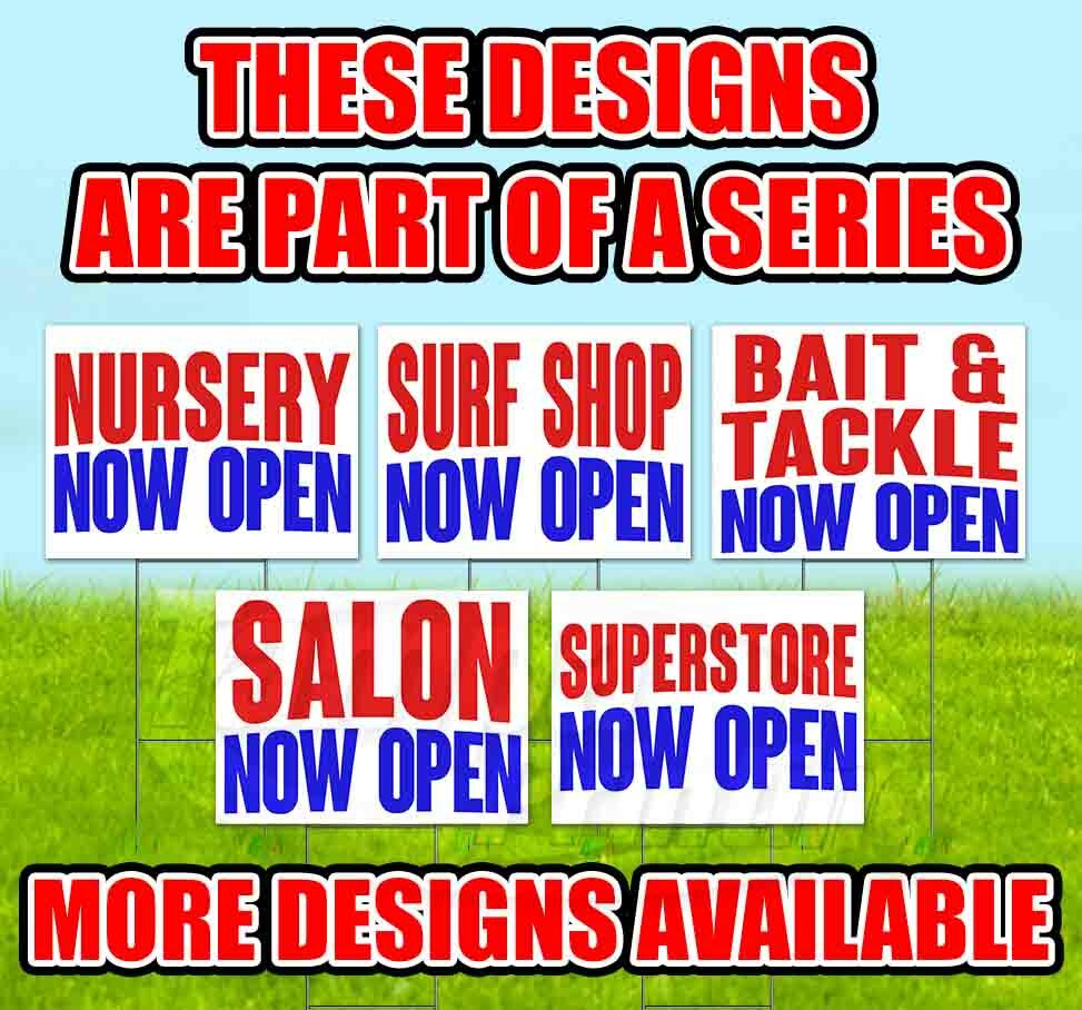 BEAUTY SPA NOW OPEN Yard Sign Corrugated Plastic Bandit Lawn Decoration USA