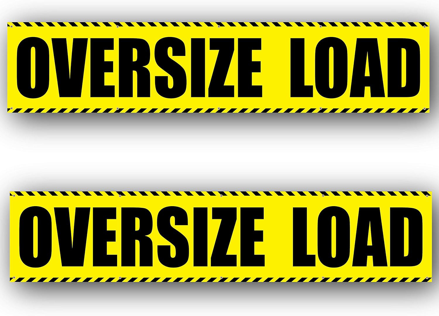 Oversize Load Truck Banner Sign w/Grommets – 2 Pack (12×60) Heavy Duty