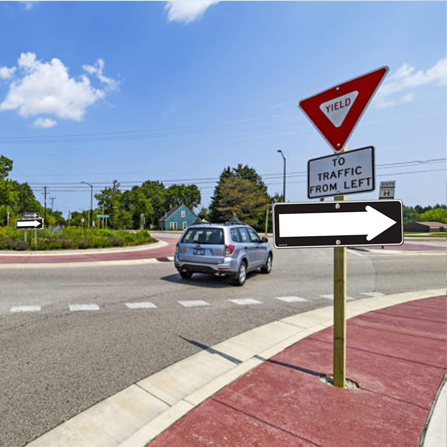 Heavy-Duty Reflective Arrow Directional Sign – 18×6 Inches for Easy Installation