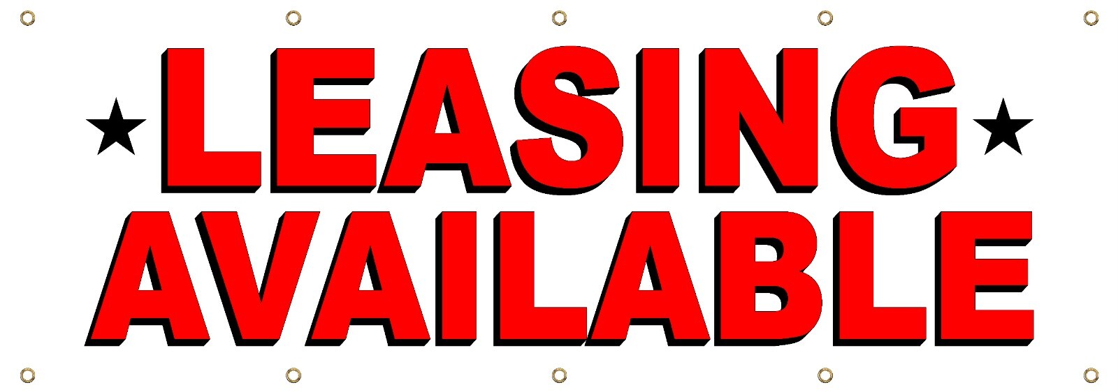 LEASING AVAILABLE – Advertising Vinyl Banner Flag Sign printed in the USA