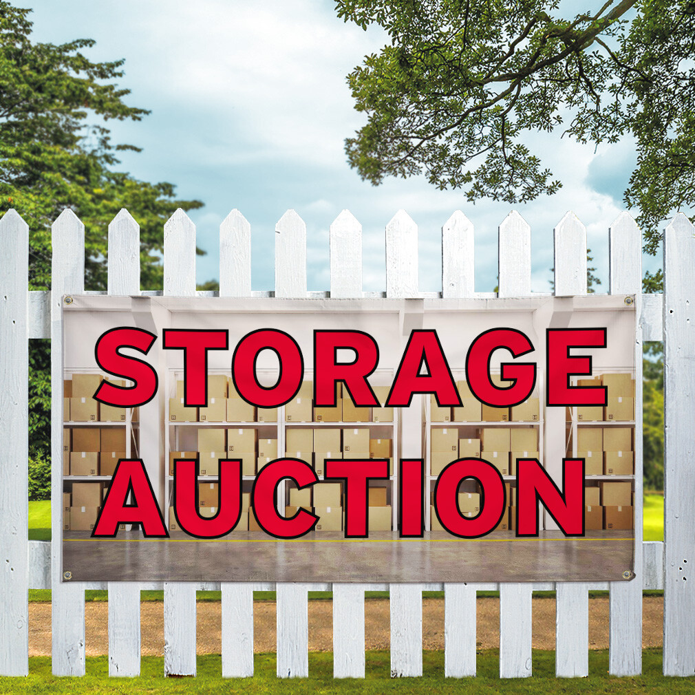 Vinyl Banner Multiple Sizes Storage Auction Outdoor Advertising Printing Outdoor