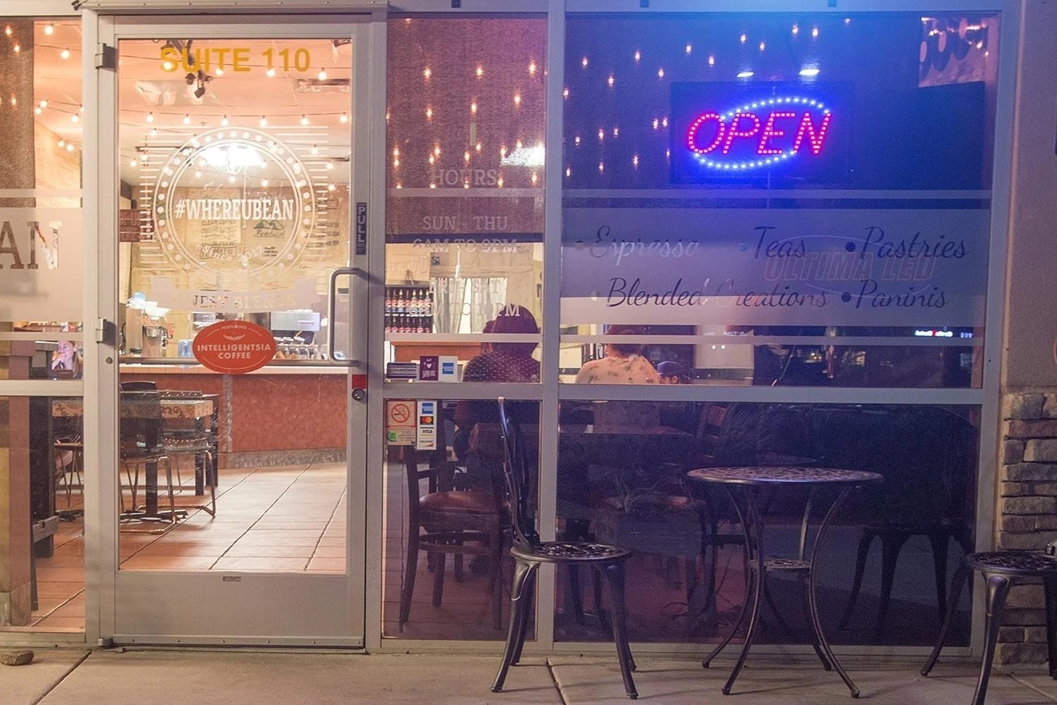 Business Essentials: Neon Open Sign with Customizable Hours – Easy to Install