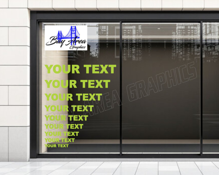 Business Info Storefront Window Vinyl Lettering Decal Custom Text