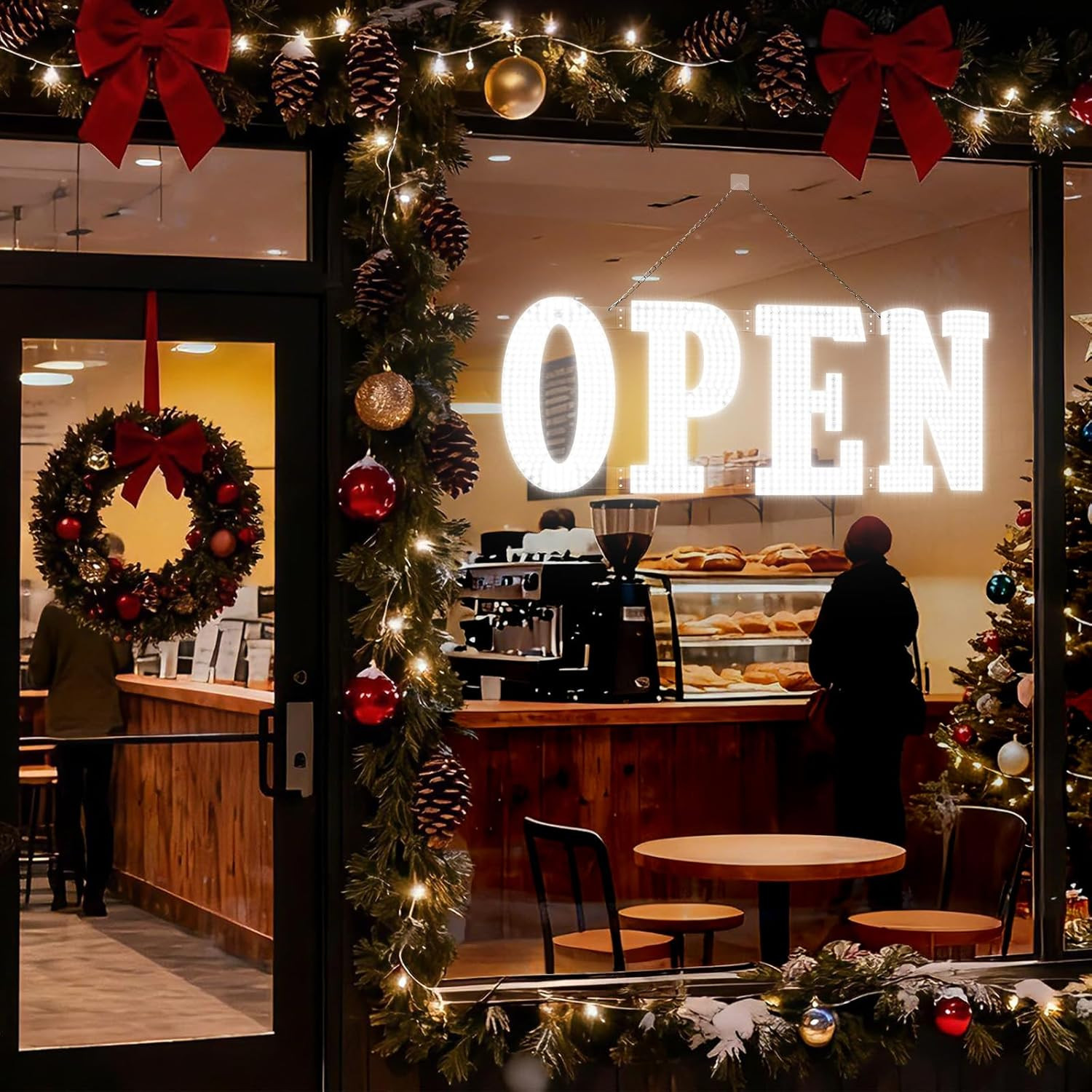 48&Prime; X 17&Prime; LED Open Sign with Remote – Bright Display for Shops & Restaurants