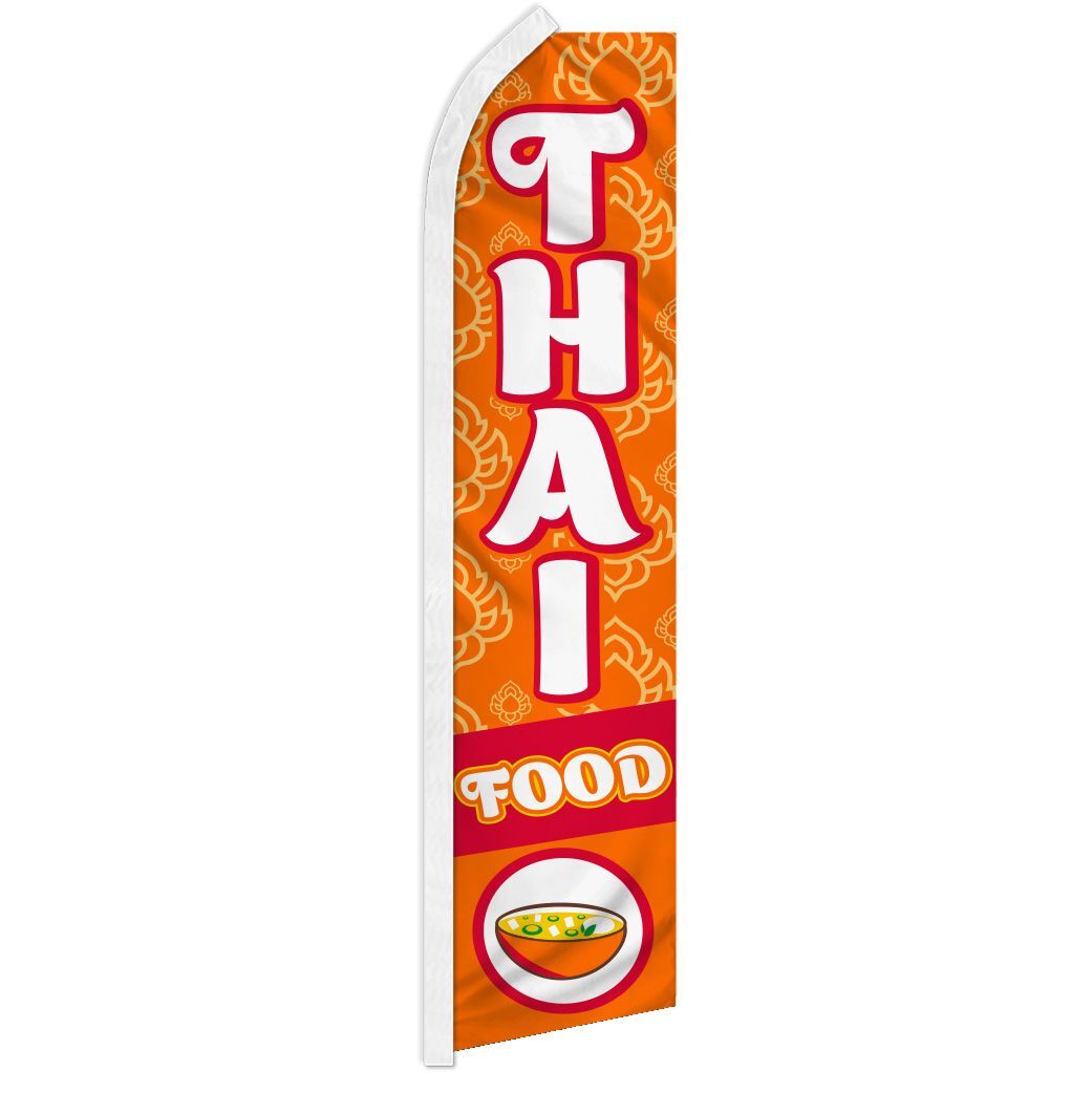 THAI FOOD advertising super flag polyester banner sign *POLE NOT INCLUDED*