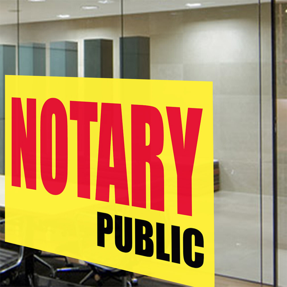 Decal Stickers Notary Public Promotion Business A Vinyl Store Sign Label