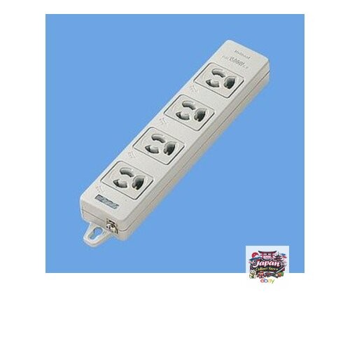 NEW Panasonic OA Tap Grounded 15A Locking Type 4 Outlets Gray with Magnet and