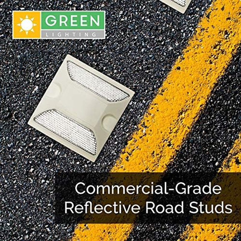 20 Pack Reflective Road Marker Pavement & Driveway White Safety Cone Comercial