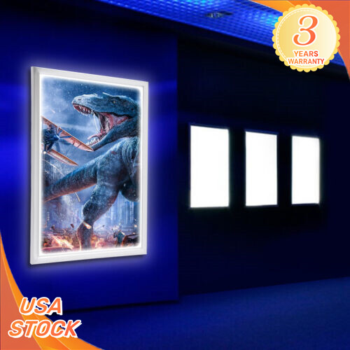 18×24&Prime; LED Backlit Movie Poster Art Picture Frame Light Box Advertising Display