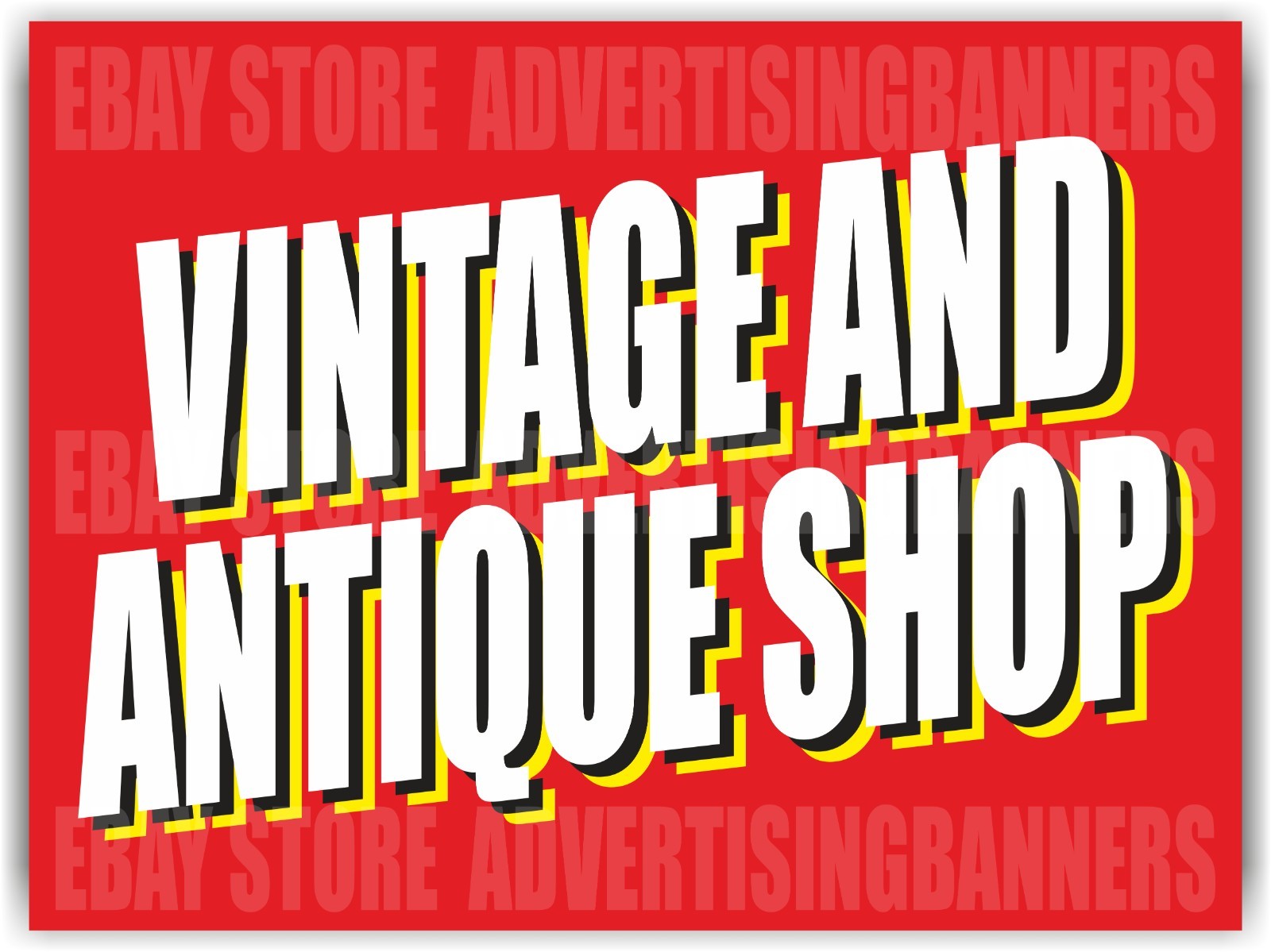 VINTAGE AND ANTIQUE SHOP Yard Sign with H-Stakes Pawn Shop Coin