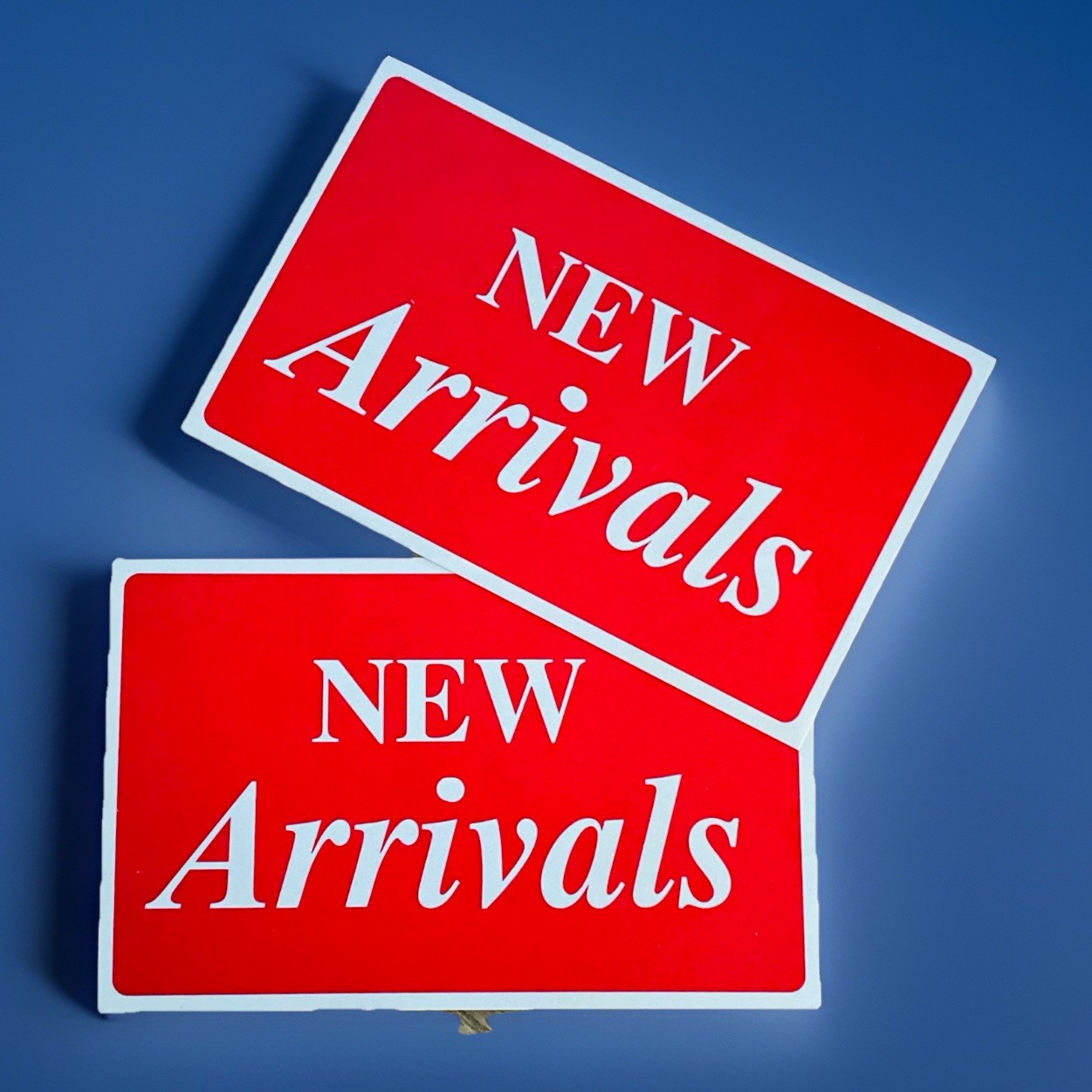 Lot/2 NEW ARRIVALS Display Store Boutique Signs 11” x 7”