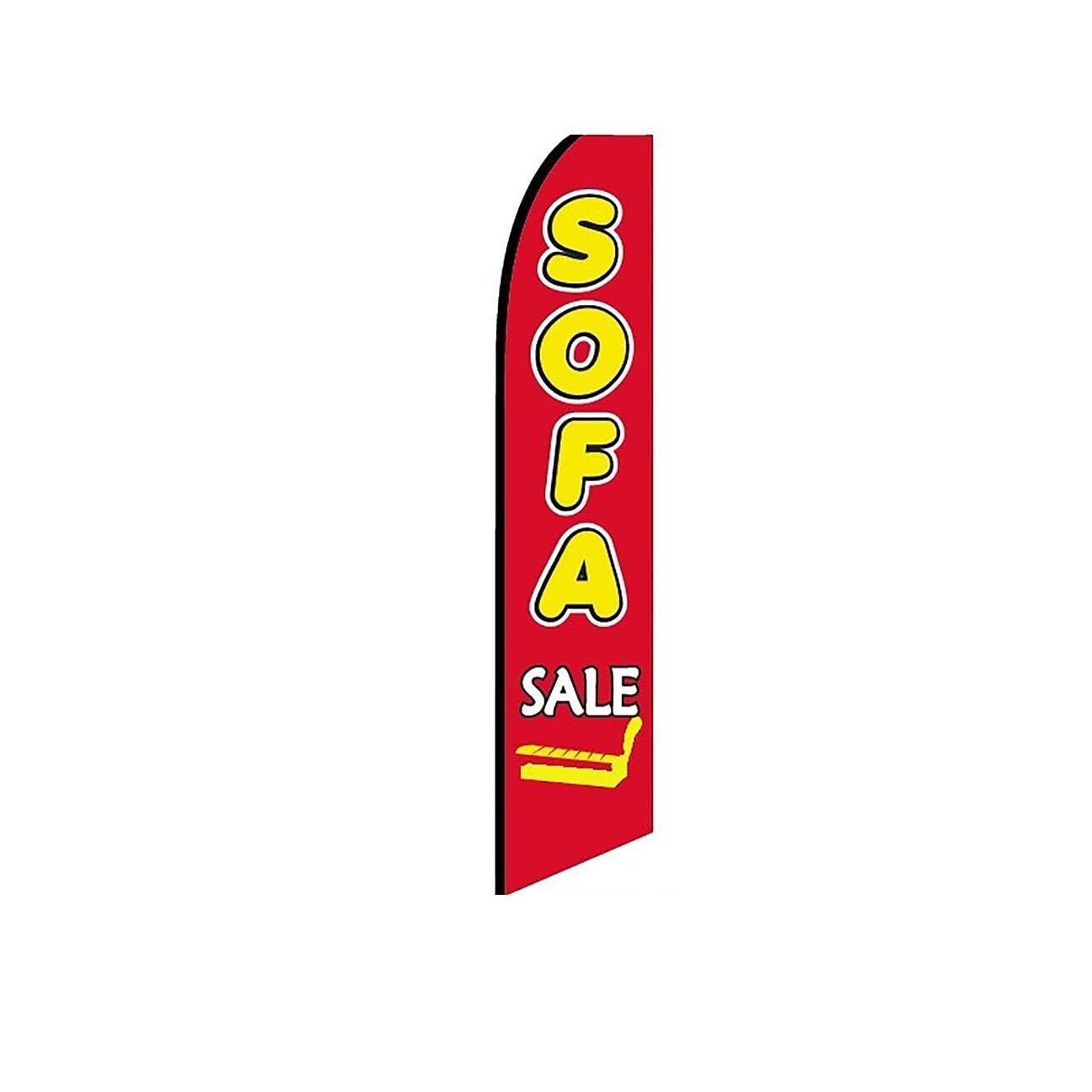 Sofa Sale Red Swooper Flutter Windless Feather Flag | 3ft W x 11.5ft Tall