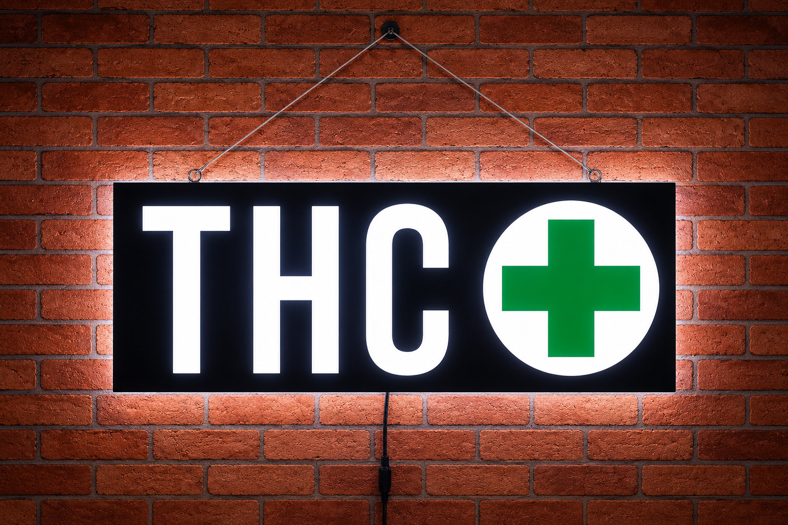 Large 24&Prime; THC LED Dispensary Smoke Shop Retail Window and Wall Sign- 110v