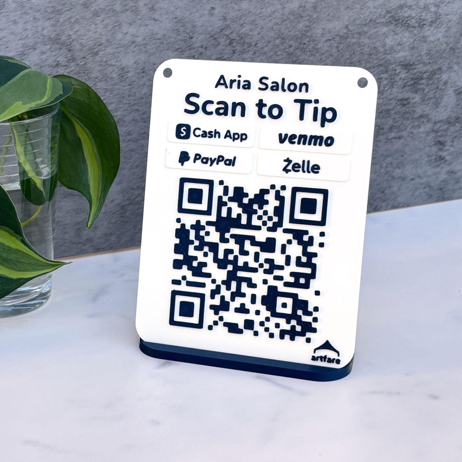 Thin QR Code Payment Sign – Artfare Micro