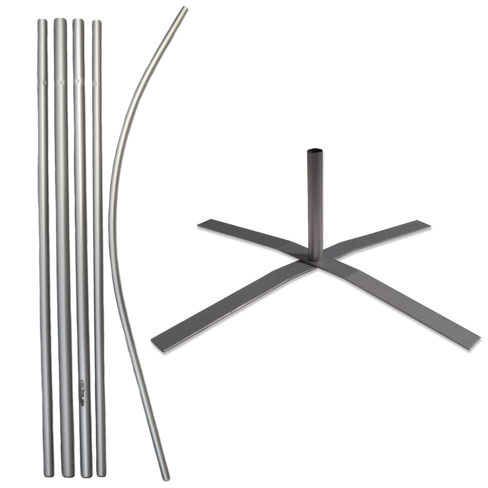 16ft Swooper Pole Super Pole Feather Flag Pole Kit with X Stand – Pole Kit