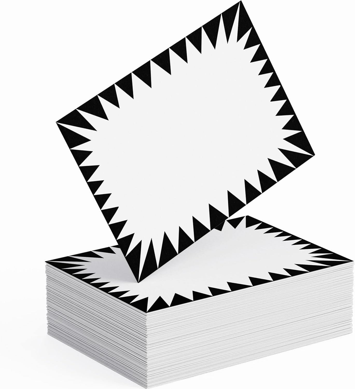60 Pack White Sign Price Bursts 4×6 Inches Signage for Sales Promotions Store…