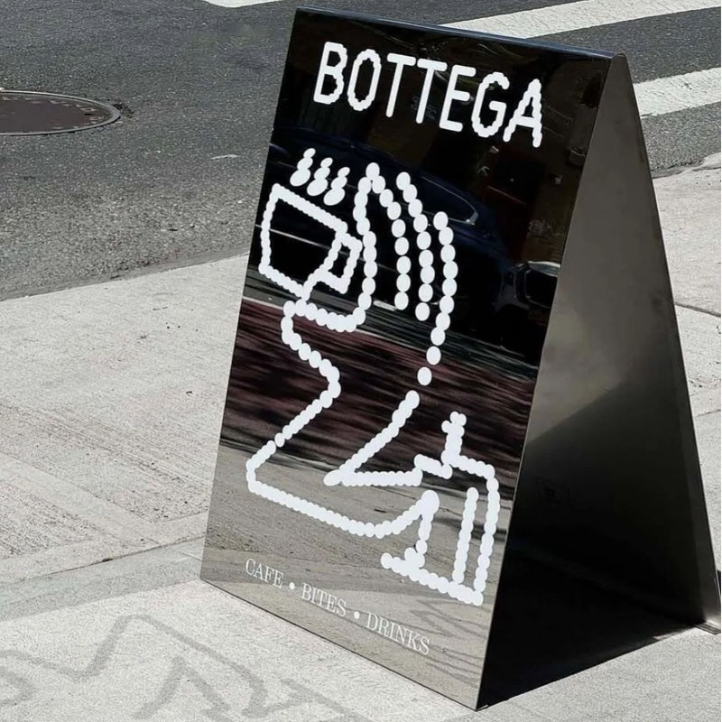 Custom A-Frame Sidewalk Sign Double-Sided Stainless Steel Outdoor Display