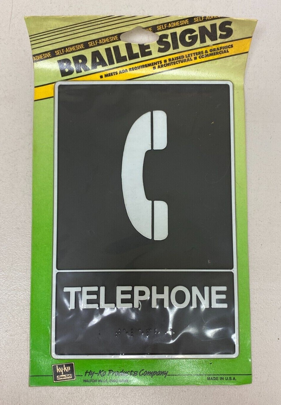 TELEPHONE SELF-ADHESIVE DECO SIGNS HY KO PRODUCTS COMAPANY