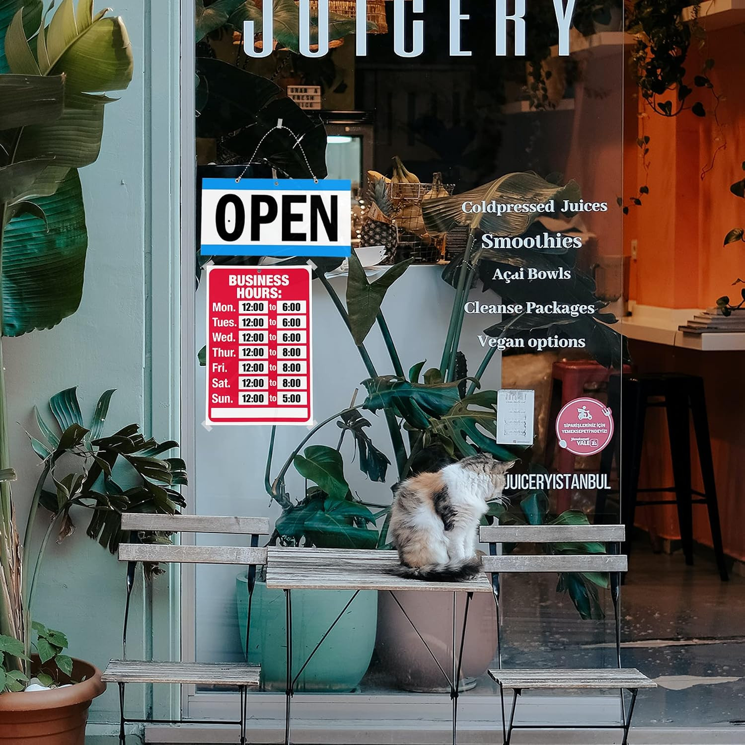 Open Signs,Business Hour Closed Open Sign,Hours of Operation Signs Set Will Retu