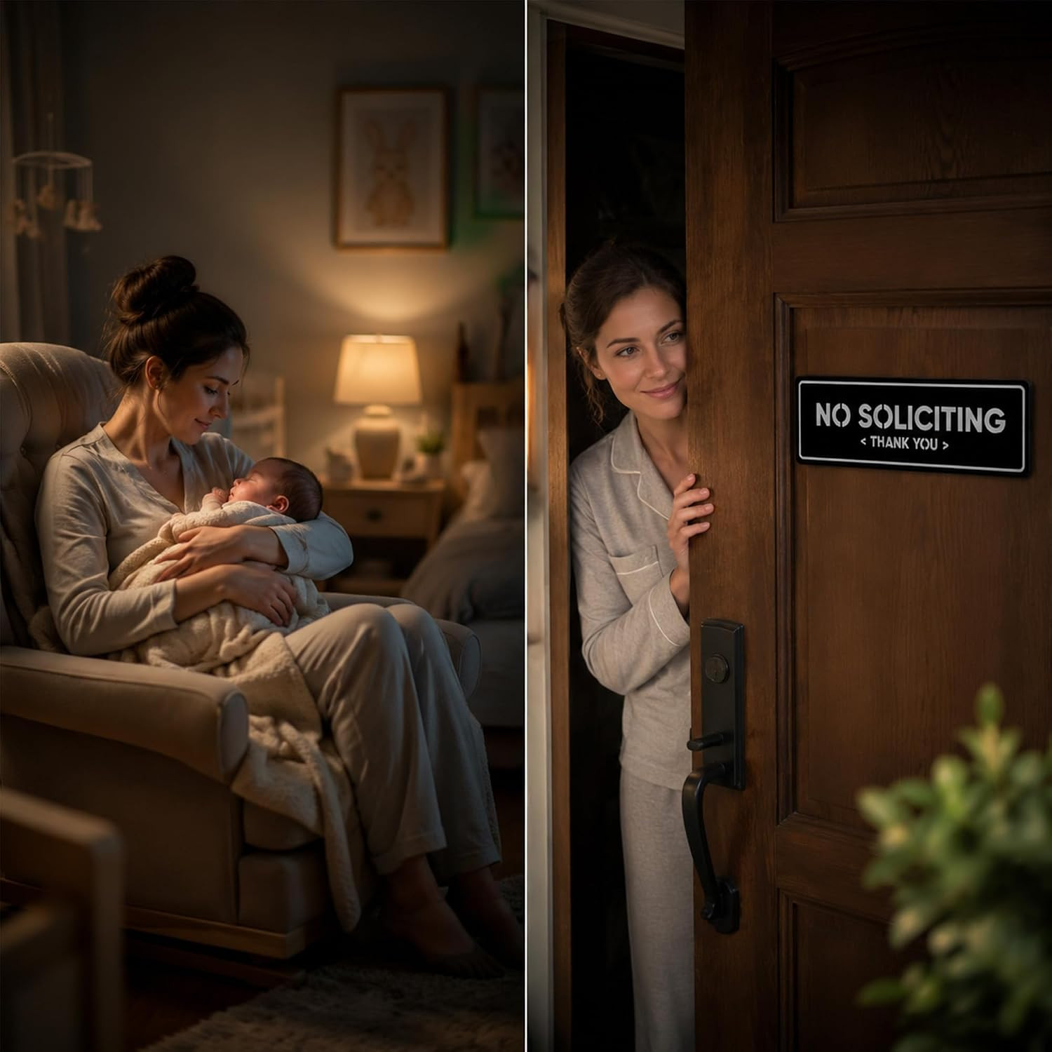 2-Pack No Soliciting Sign, Premium 304 Stainless Steel, 8.25X2.4&Prime;,Large | High-C
