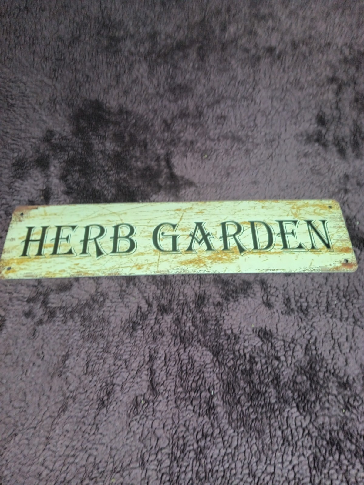 4&Prime; X 15&Prime; Aluminum Sign « Herb Garden » W/ 4 Mounting Holes
