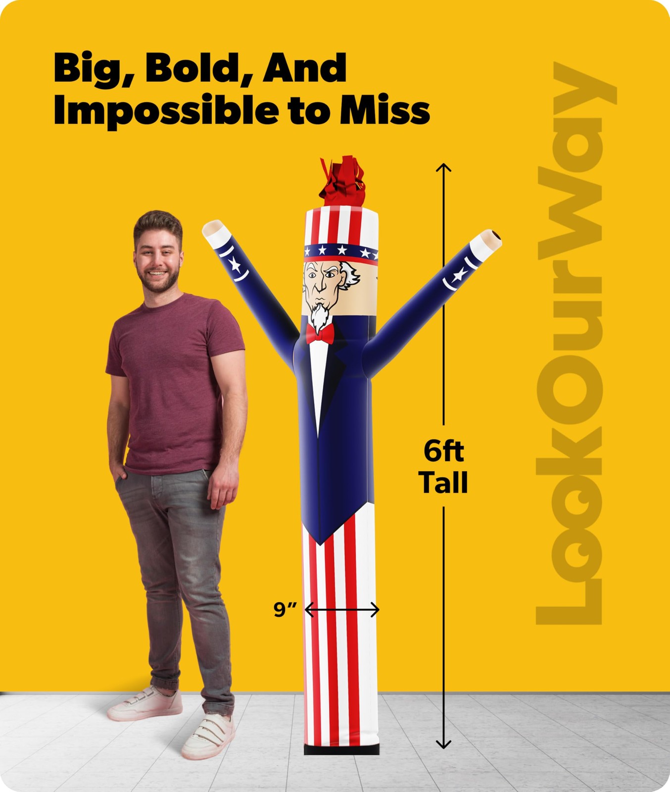 Lookourway Air Dancers Wacky Waving Inflatable Tube Man Attachment – 6 Feet