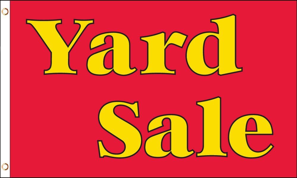 YARD SALE Flag 3×5 ft Advertising Sign Red Estate Garage Flea Market Moving