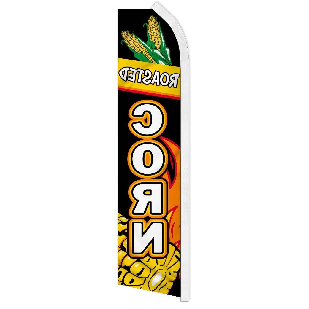ROASTED CORN advertising super flag polyester banner sign *POLE NOT INCLUDED*
