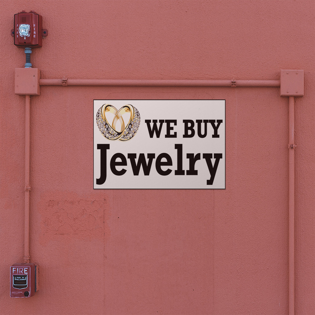 Decal Stickers We Buy Jewelry Business C Vinyl Store Sign Label Business