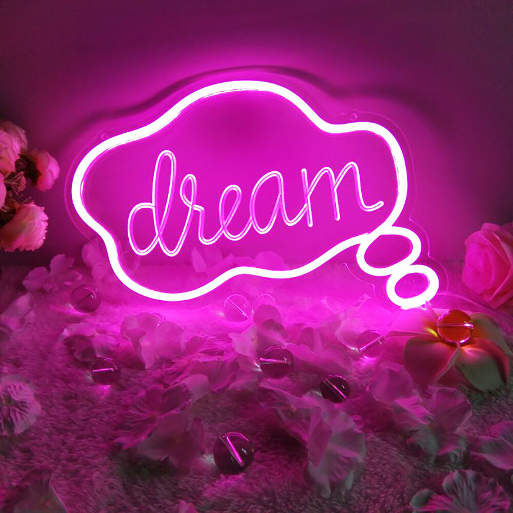 Qomolangma 12.2 » X 8.85 » Pink  Blue « Dream » LED Neon Sign