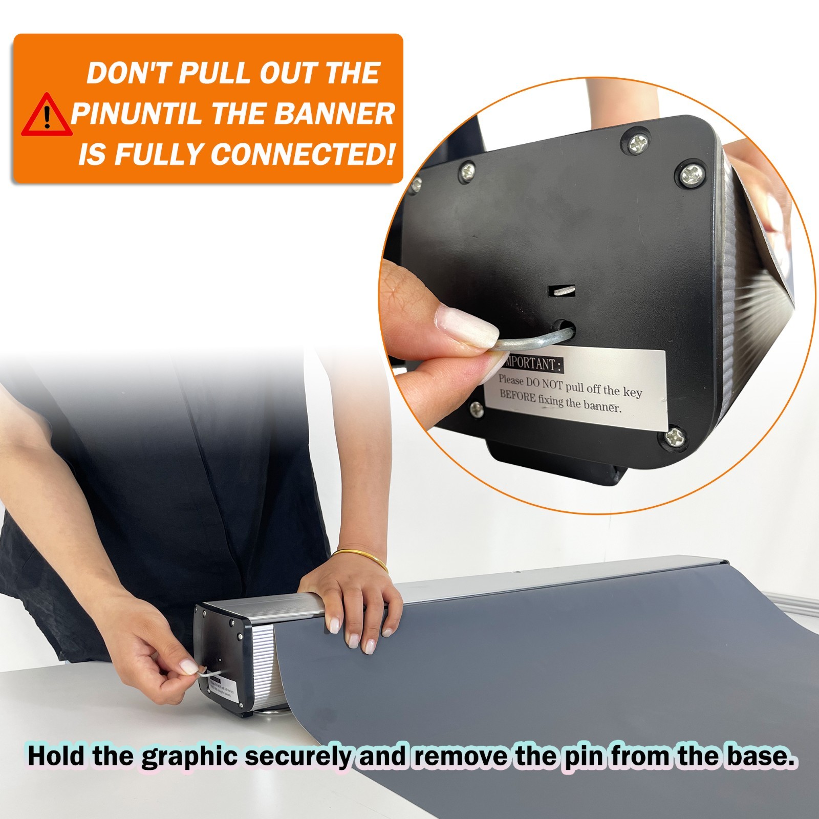 Heavy-Duty Standard Retractable Roll Up Banner Stand 24&Prime; 31.5&Prime; 33.5&Prime; 36&Prime; 40&Prime; 60&Prime;
