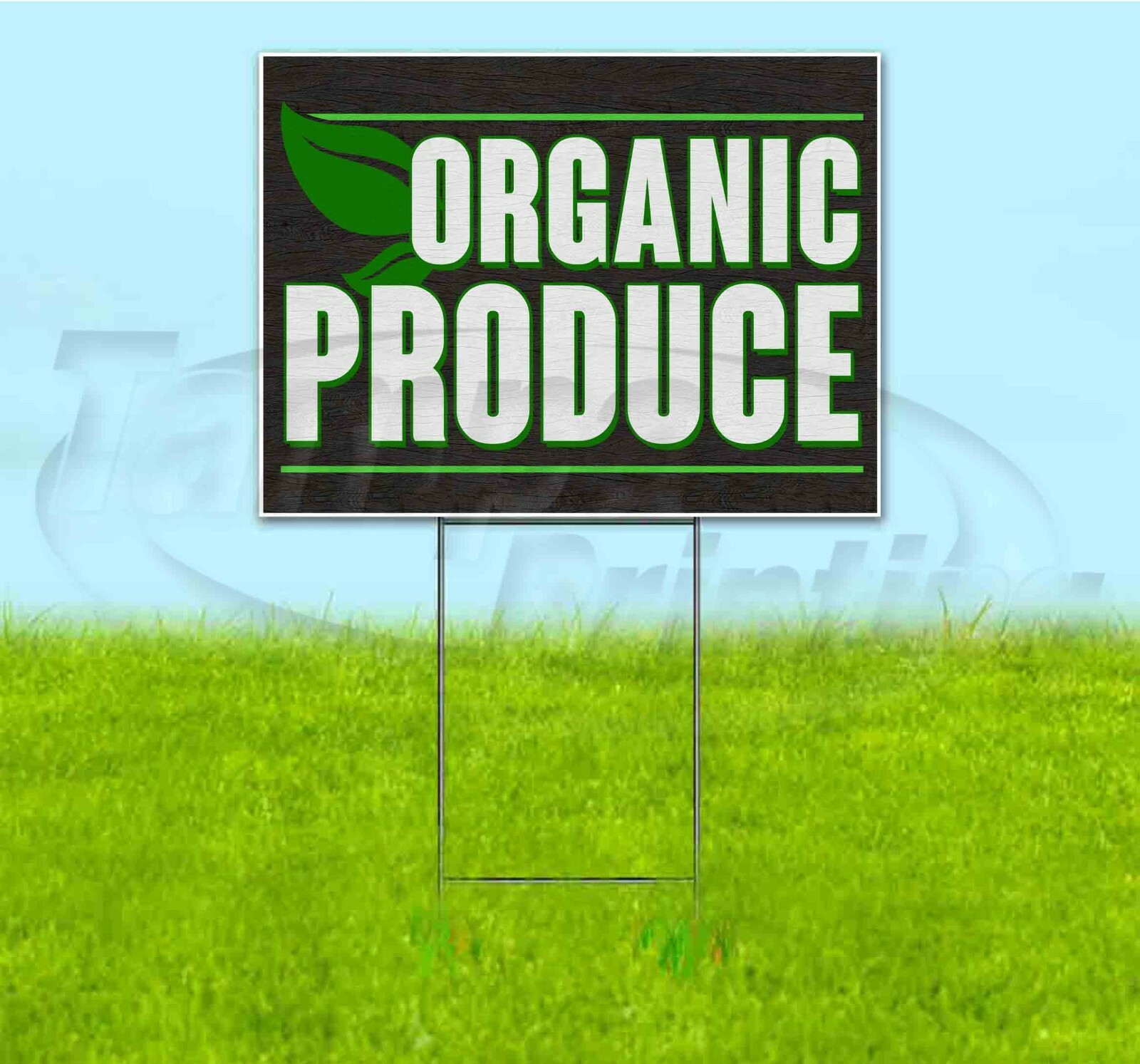 ORGANIC PRODUCE 18×24 Yard Sign WITH STAKE Corrugated Bandit USA MARKET