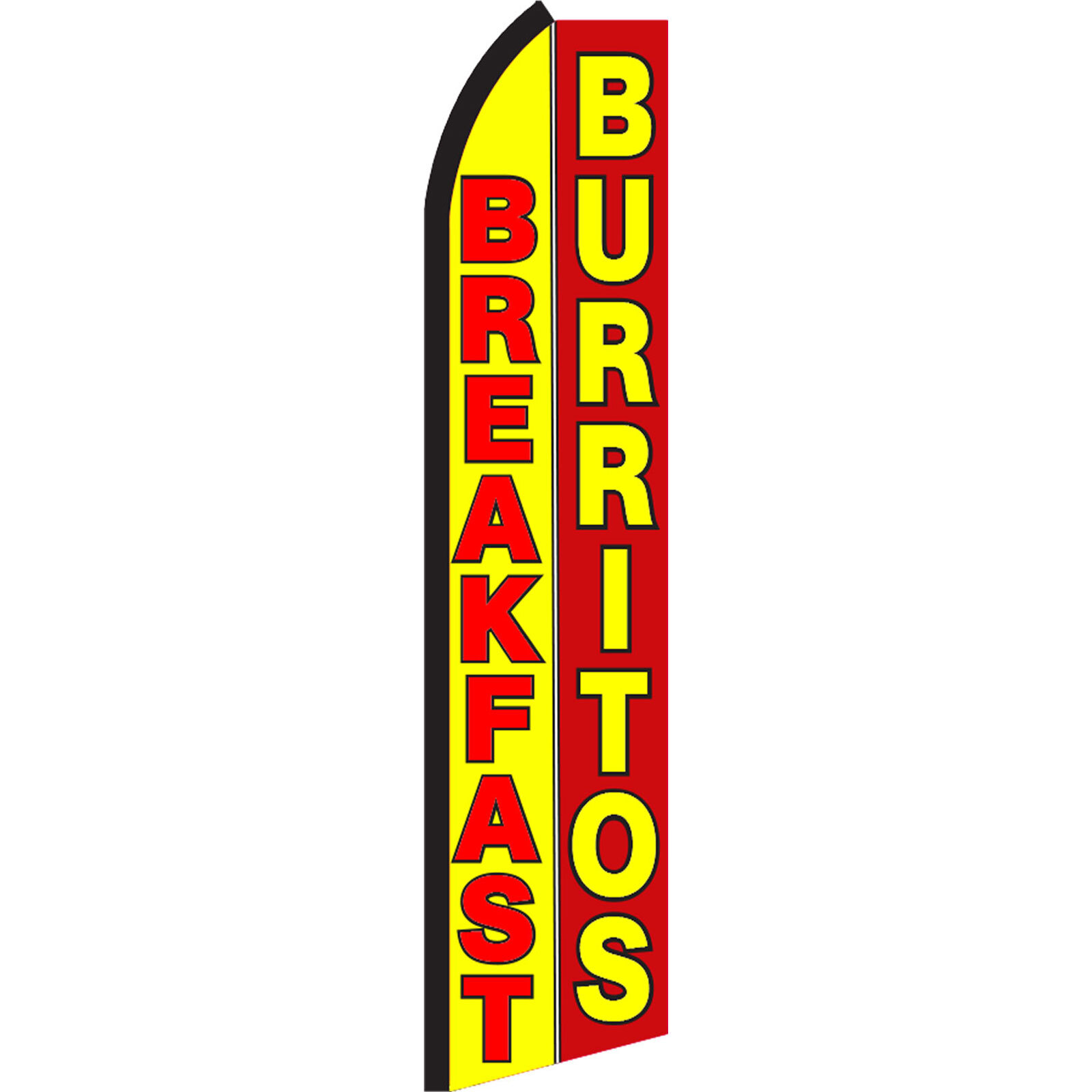 Breakfast Burritos 2 1/2 ft X 11 1/2 ft Swooper Flag (Hardware Sold Separately)