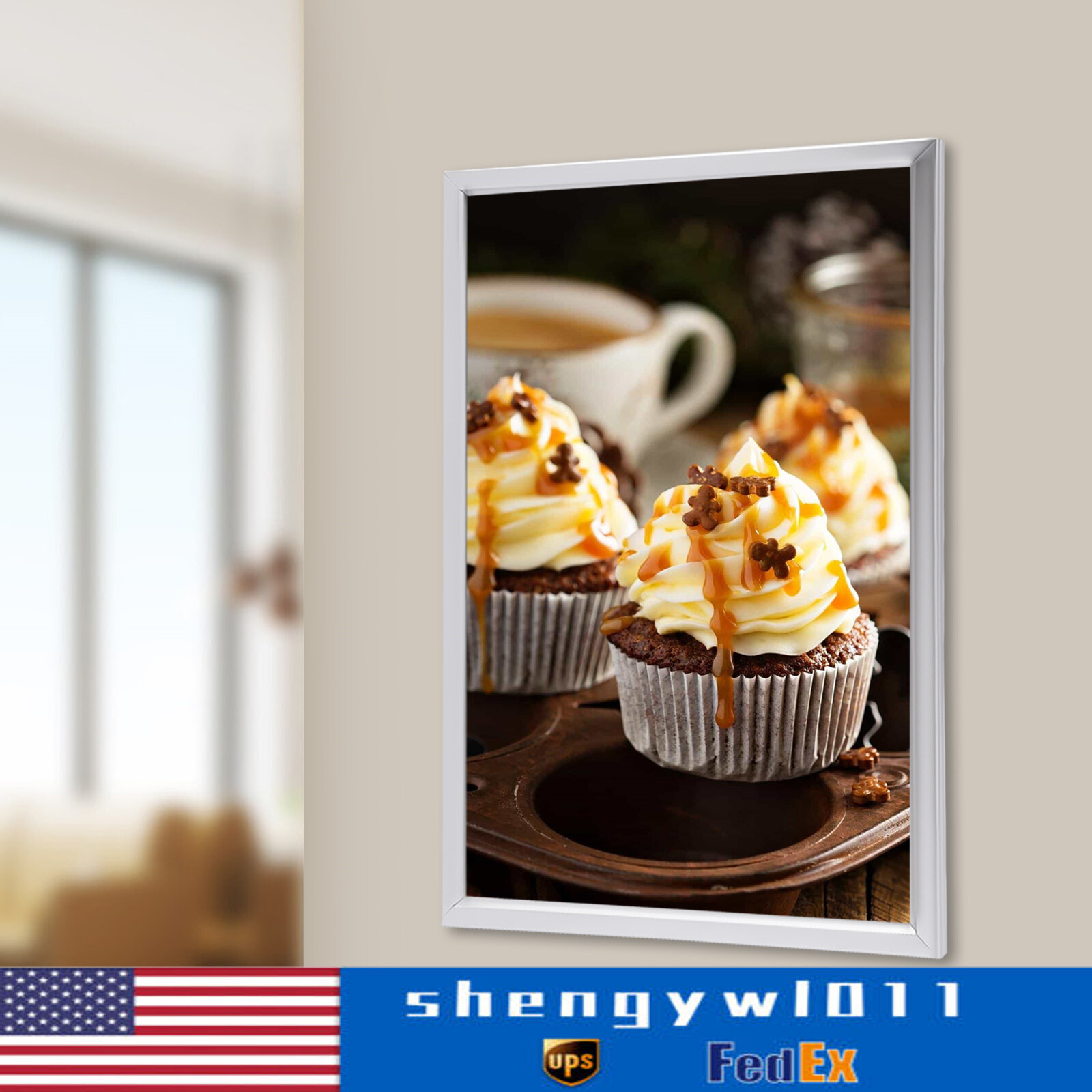 24&Prime;x36&Prime; LED Light Box Backlit Movie Poster Art Picture Frame Advertising Display