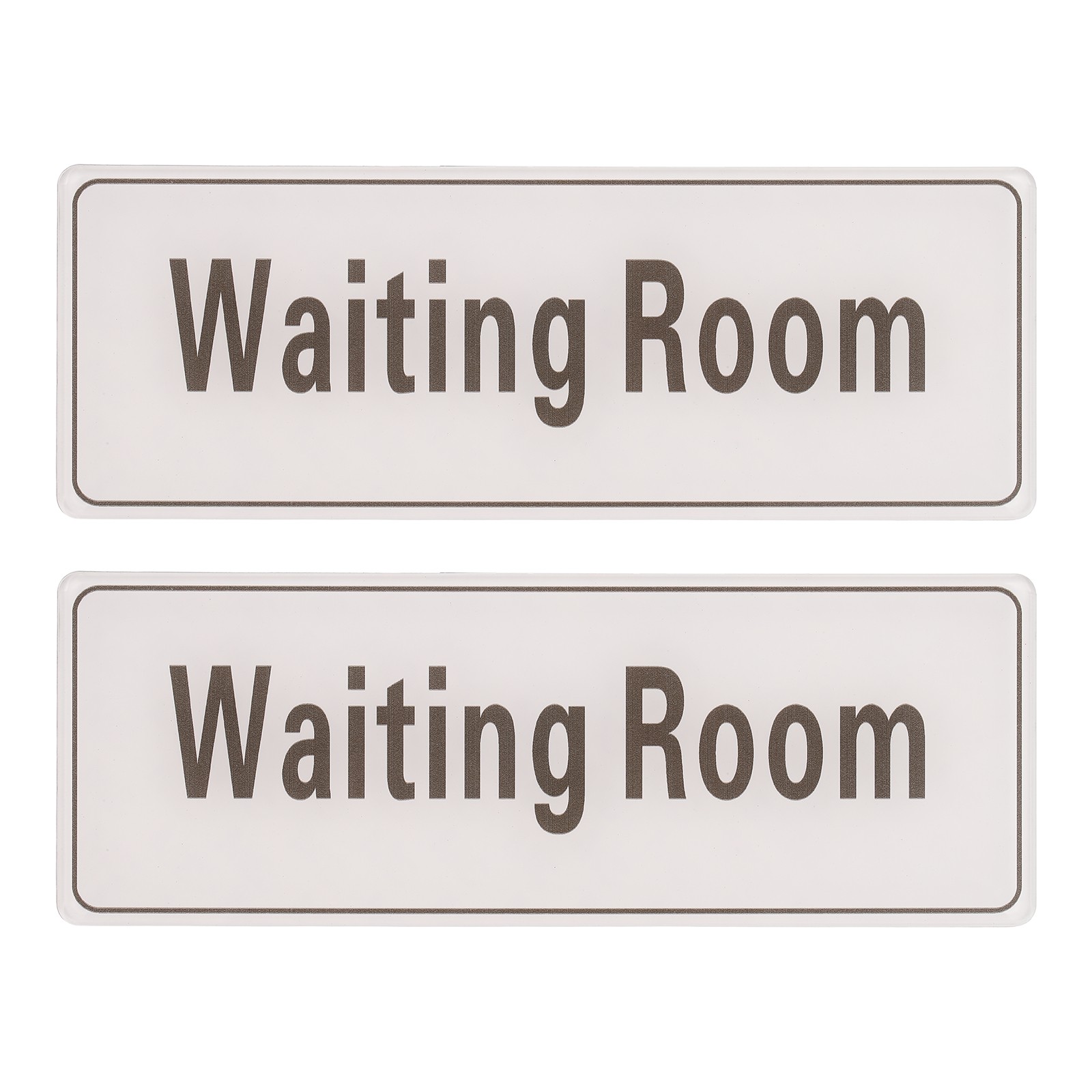 9&Prime;x3&Prime; Waiting Room, 2Pcs Room Door Sign, Beige with Charcoal Gray Text