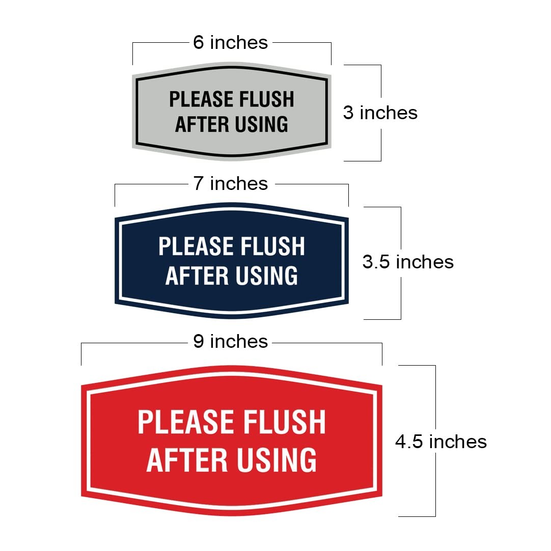 Fancy Please Flush After Using Sign Black – Large 1 Pack