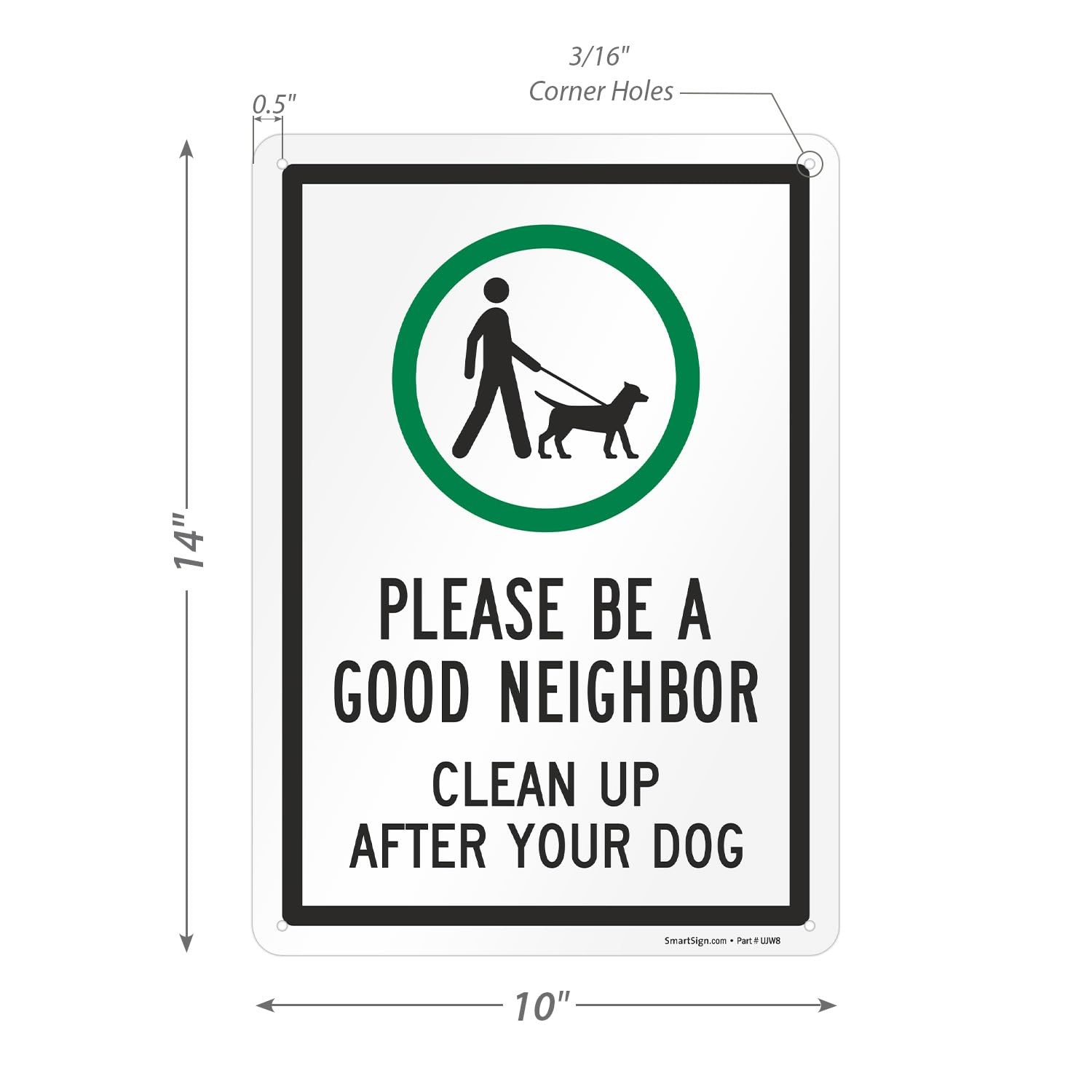 14 x 10 inch Laminated Rustproof Aluminum Neighbor Sign -Made 100+ Years of S…