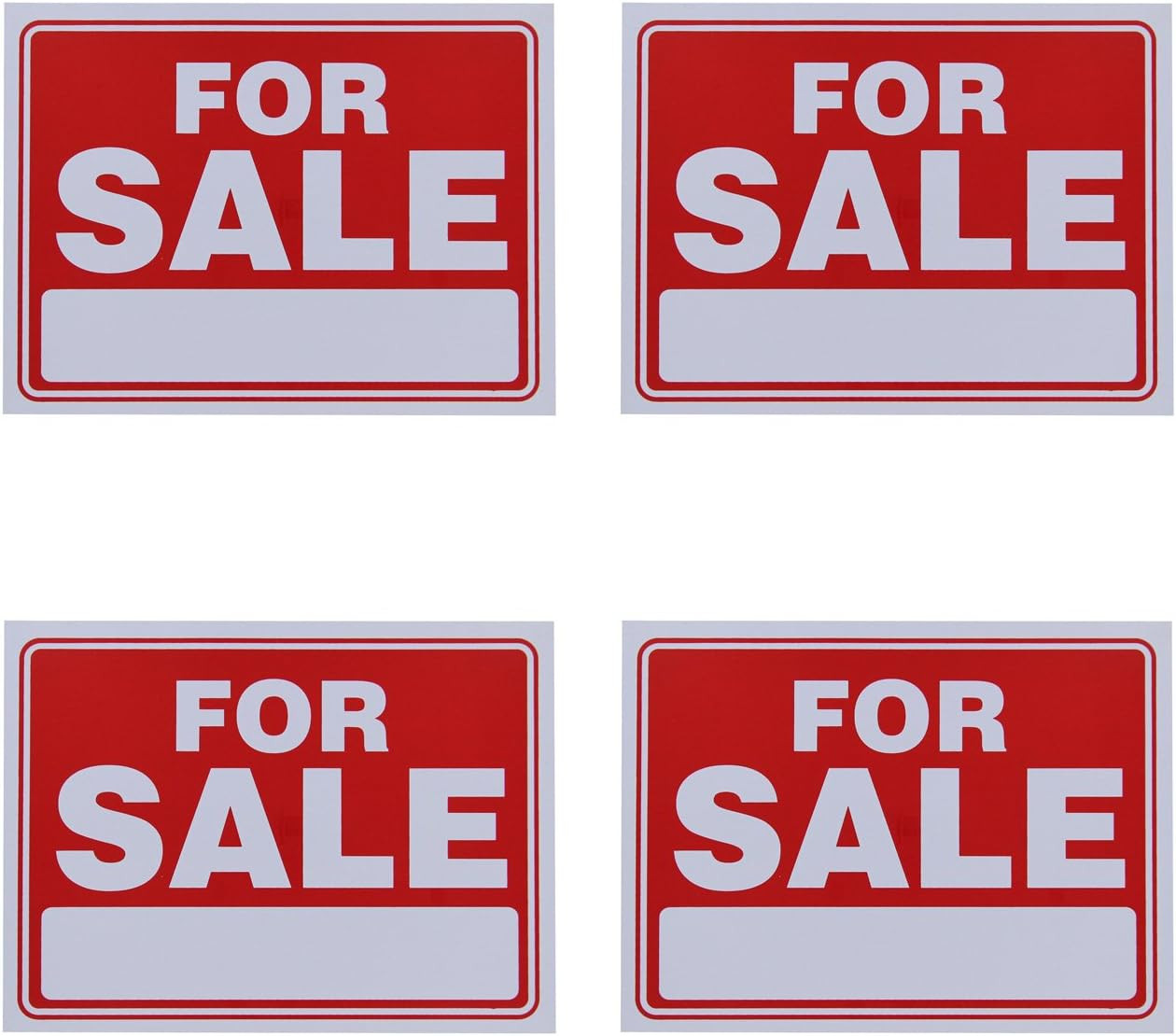 for Sale Sign 9 x 12 Inch – 4 Pack