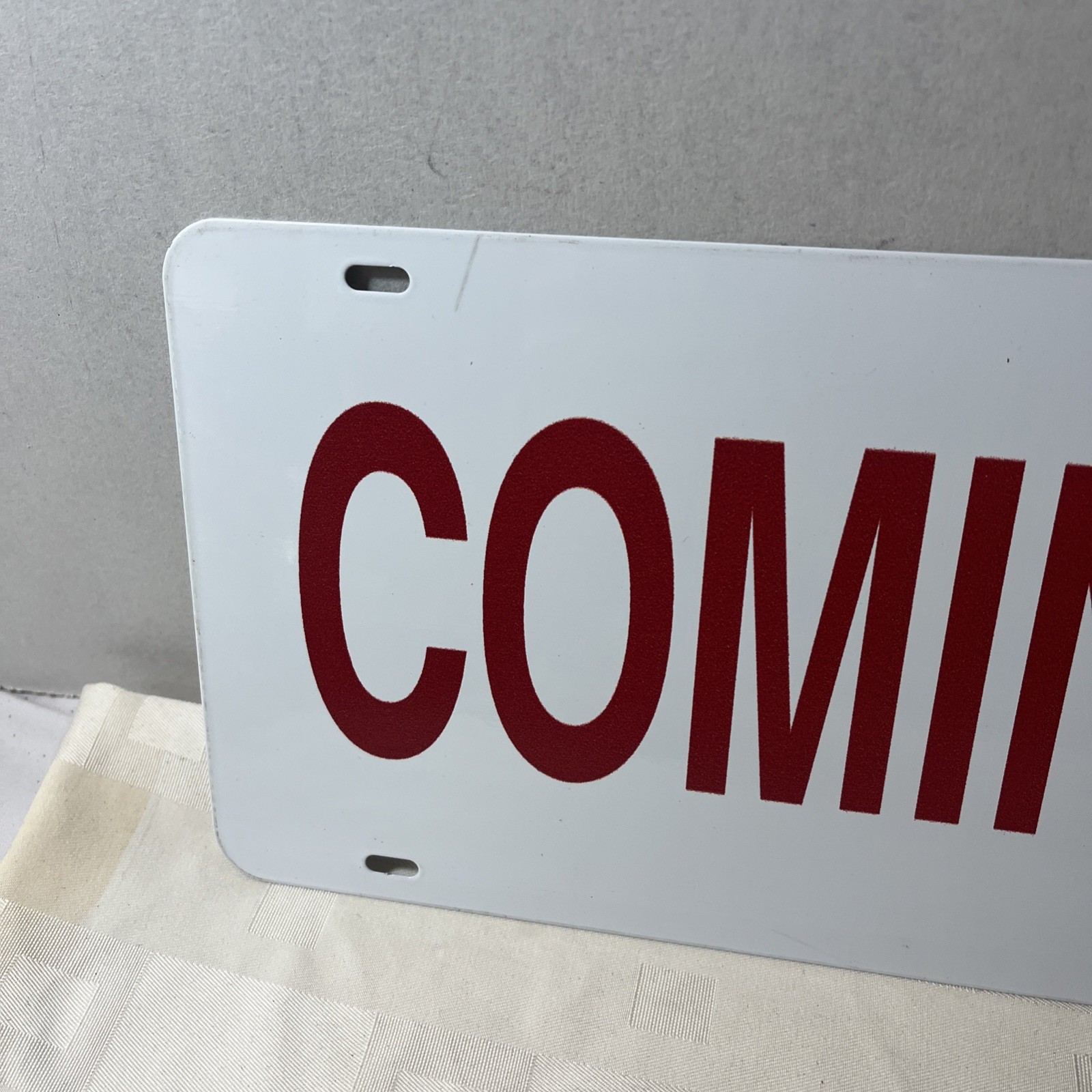Double Sided Real Estate Metal Sign 18” X 6” Coming Soon Nice Shape