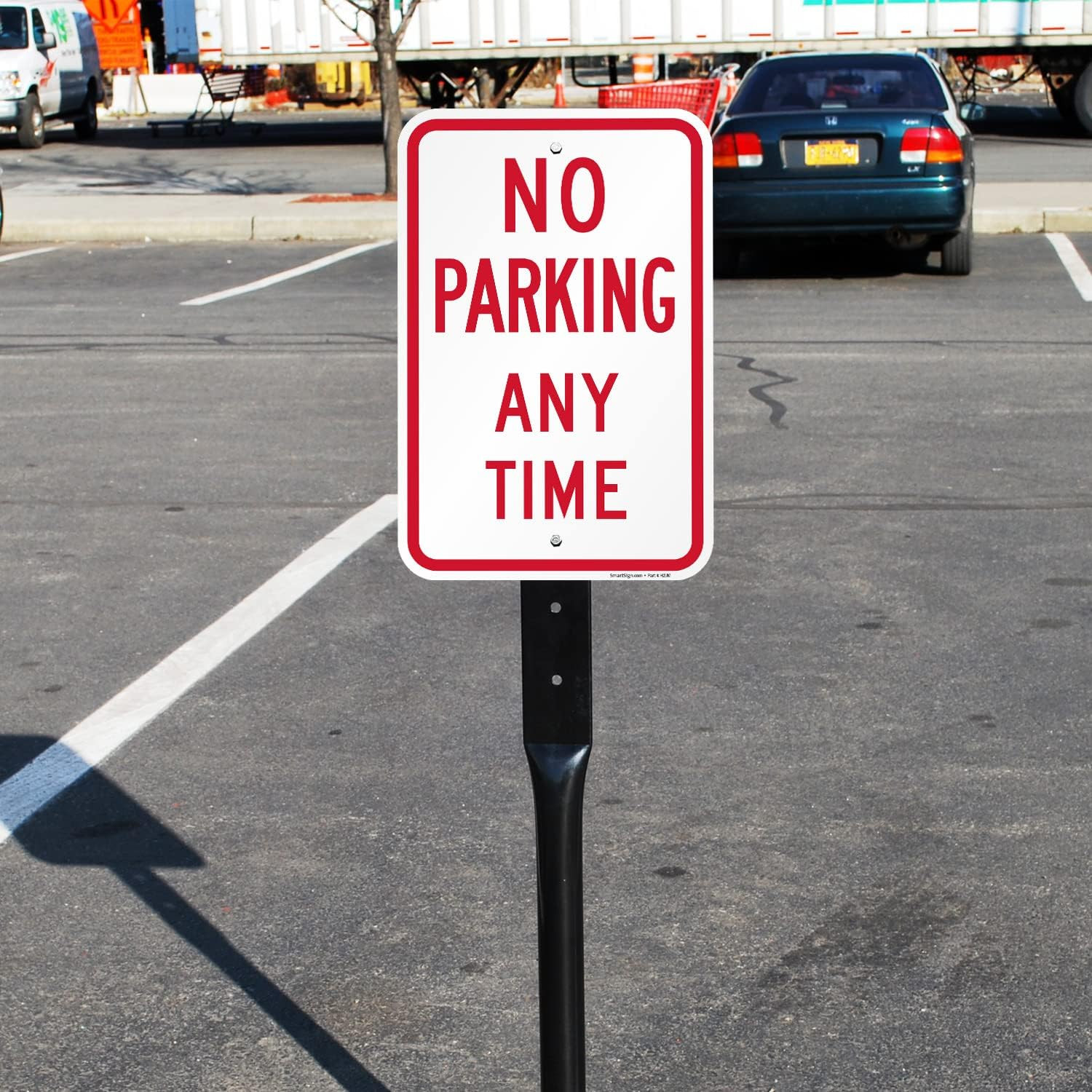 Basics 18 X 12 Inch “No Parking Any Time” Metal Sign, 120 Mil Aluminum Composite