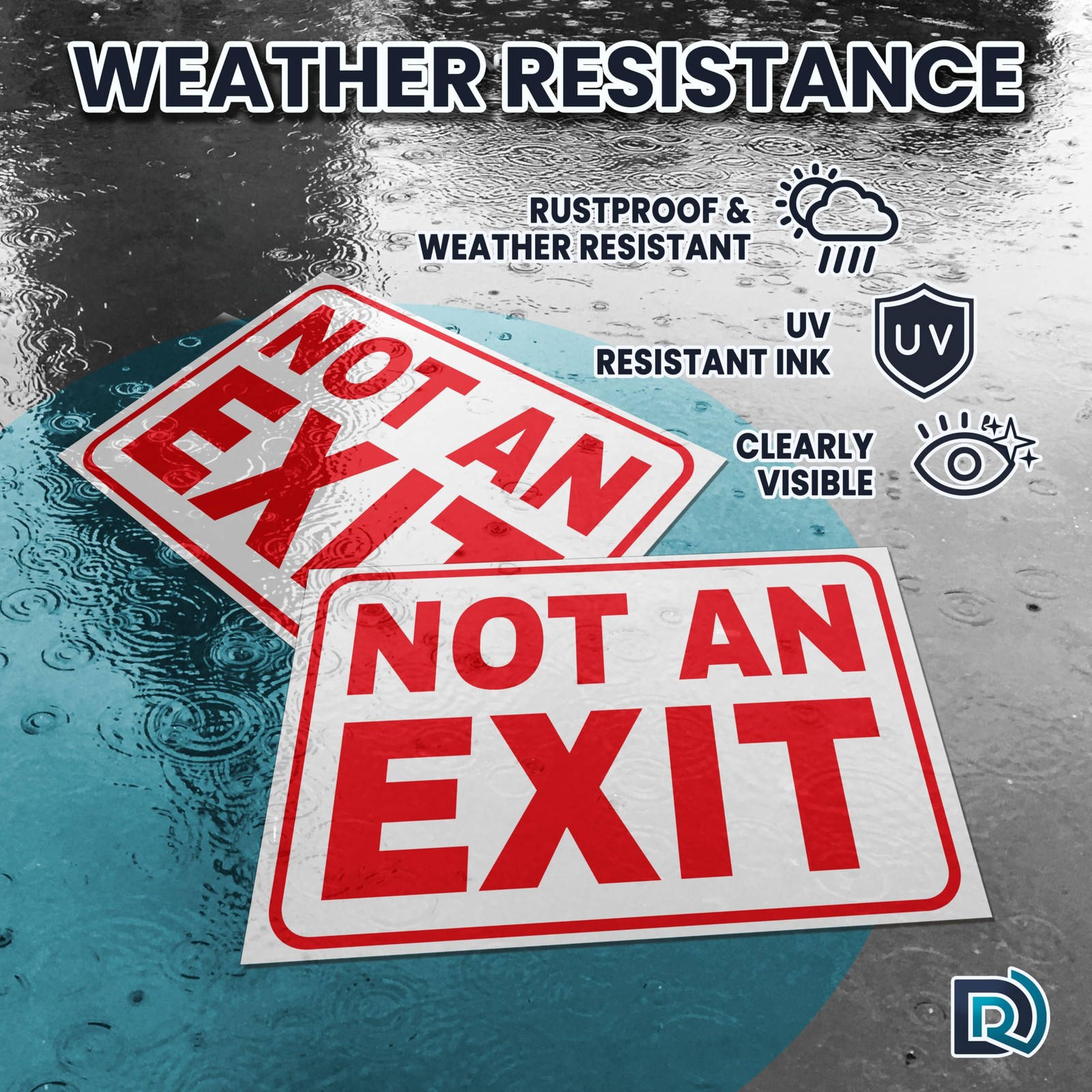 Not an Exit Sticker, 6×4 Inch Vinyl Decals, 2 Pack, Easy Peel & Stick