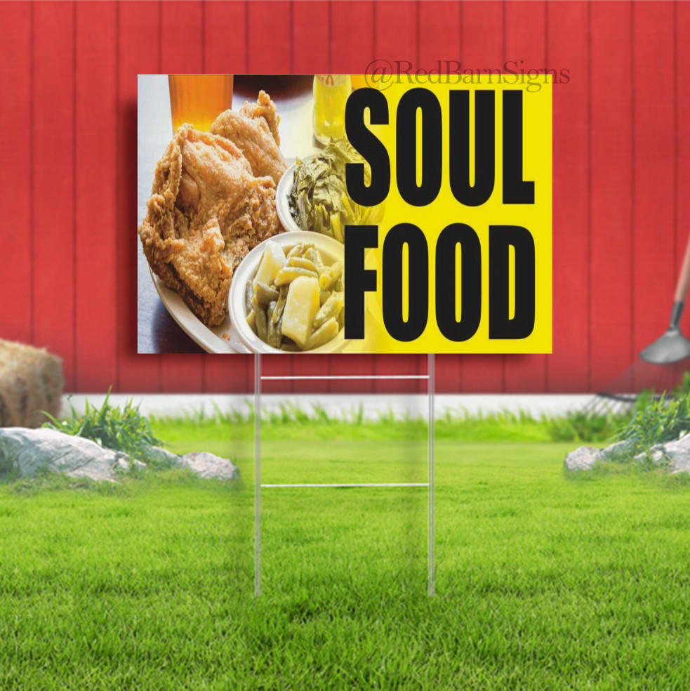 SOUL FOOD Bar Restaurant Food Truck homemade Indoor Outdoor Yard Sign with metal