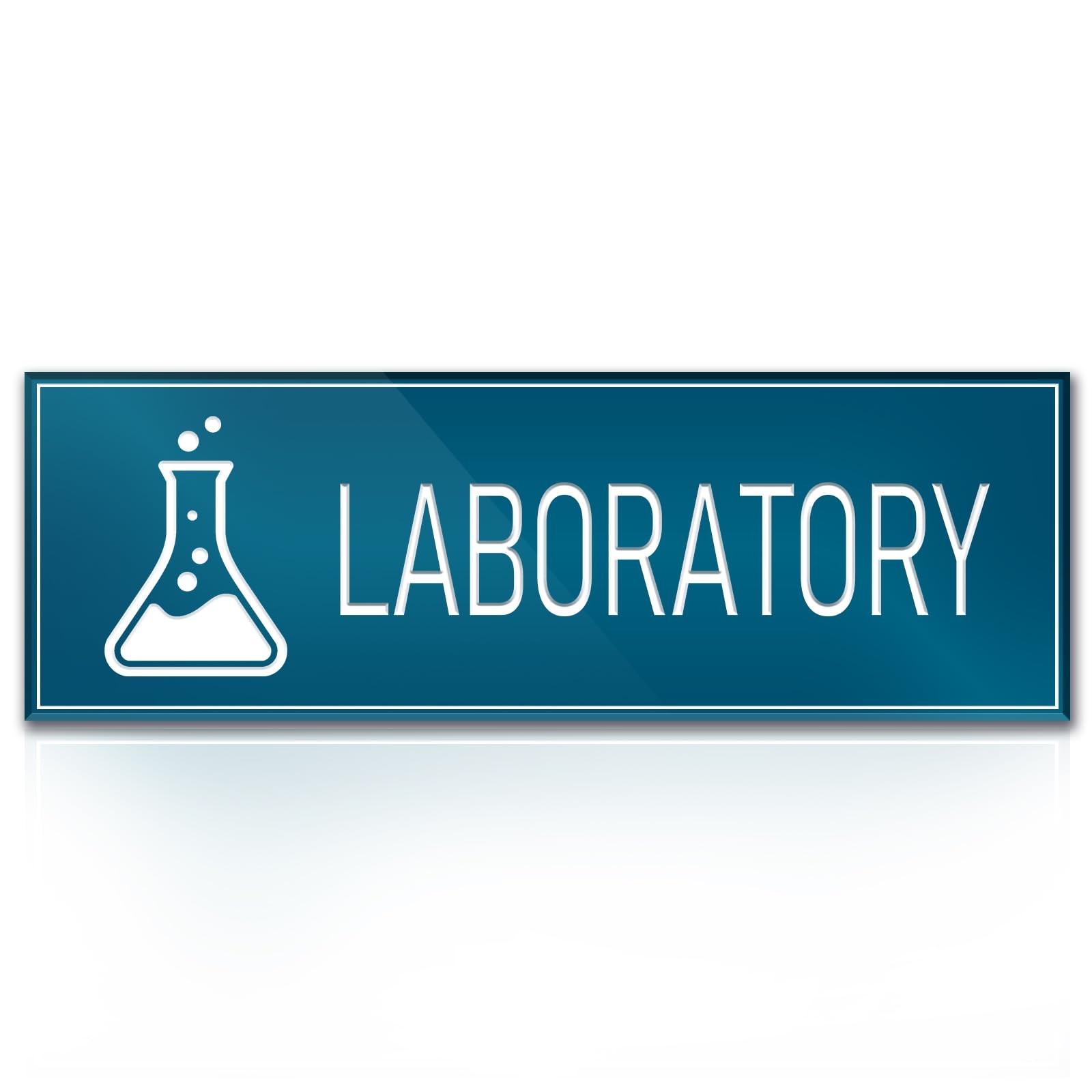 9×3 Inch Laboratory Sign SelfAdhesive Door Wall Window Signage Blue 1 PCS